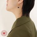 Gold Heart Crystal Pendant Necklace And Hoop Earrings view 3