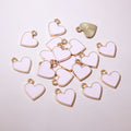 Small Enamel Heart Alloy Charms in Seven Color Options view 8
