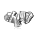 Folded Ribbon Brooch In Sculptural Silver And Gold Tones view 2