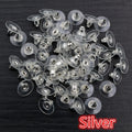 Clear Silicone Disc Earring Backs with Metal Inserts view 4