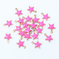 Colorful Enamel Star Charms With Gold Tone Loop in Nine Colors view 6