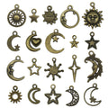 Gold-Tone Sun and Moon Metal Charms with 21 Listed Options view 6
