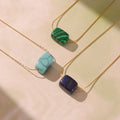 Stone Bead Pendant Necklaces Lapis Malachite Turquoise view 3