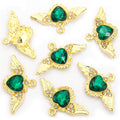 Polished Silver Gold Heart Alloy Charms in 16 Styles view 9