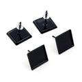 Square Bezel Stud Earring Posts in Eight Plated Finishes view 7