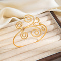 Gold and Silver Ornate Spiral Open Upper Arm Cuffs view 3