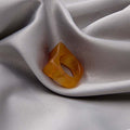 Purple Translucent Irregular Wide Statement Band Ring view 3
