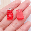 Red Resin Cartoon Apple Strawberry Cherry Charm Pendants for DIY Bracelet Necklace