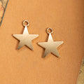 Large Solid Star Metal Charm in 3 Finishes for Jewelry Crafts view 7
