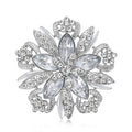 Large Layered Crystal Flower Brooch in 1 Style Metal Pin view 1
