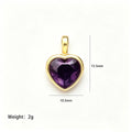 Gold Tone Chain Necklaces With Colorful Heart Birthstone Pendants view 11