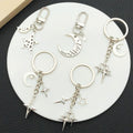 Cross Moon Star and Celestial Metal Keychain Collection view 3