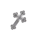 Silver Tone Cross Metal Brooch Pin for Jackets and Lapels view 5