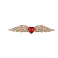 Crystal Winged Heart Bar Brooch In 2 Color Variants view 6