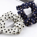 Soft Polka Dot Fabric Hair Scrunchie in Random Color view 2