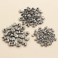 Silver Tone Half Moon Open Crimp Bead Cover Components view 2