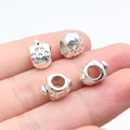 11.6x8.7x8.4mm 1.9g Antique Silver Zinc Alloy Strawberry Large Hole Spacer Beads for Handmade Jewelry Making