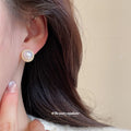 Gold Pearl Stud Earring Set Five Pair Round Cluster Styles view 4