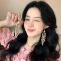 Colorful Feather Tassel Hook Earrings Four Styles With Decorative Details view 4