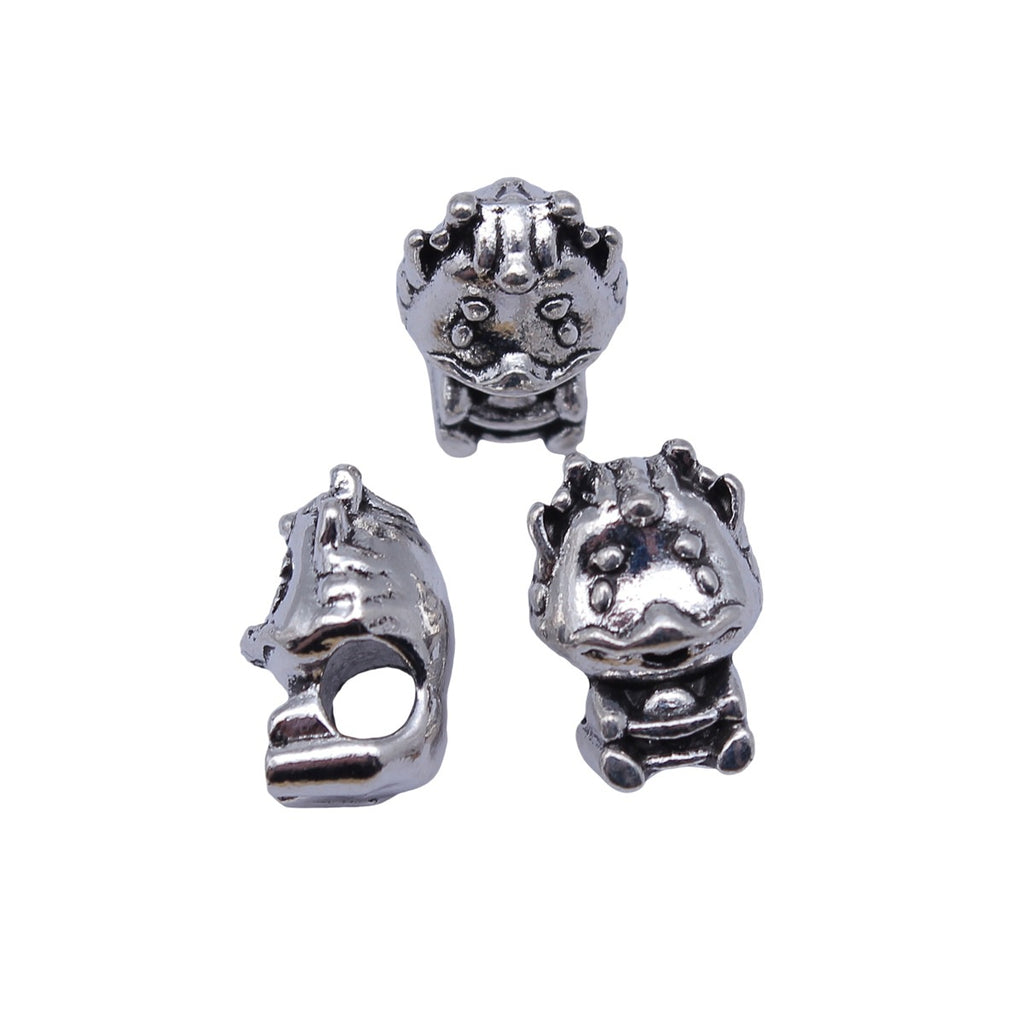 14x10x9.2mm 3g Antique Silver Zinc Alloy Chinese Dragon Large Hole Beads for Bracelet Necklace DIY