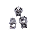 Sculpted Dragon Silver Tone Large Hole Spacer Beads view 4