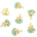 Crystal Seashell Charm Collection in Gold and Silver Tone view 8