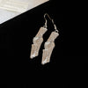Silver Crumpled Earrings