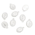 Crystal Virgin Mary Medal Jewelry Components For DIY Earrings And Bracelets Charms view 4