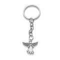 Silver Tone Metal Angel Keychain With Sheer Bag And Printed Cards view 5