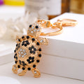 Rhinestone Turtle Ocean Keychain Gold Tone Clasp Ring view 3