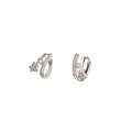 Crystal Starburst Huggie Hoop Earrings Fashion Jewelry view 5