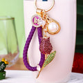 Pearl Rose Keychains in Five Colors with Braided and Plain Loop Options view 8