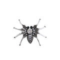 Blue Silver Tone Spider Crystal Two Designs Metal Brooch Pin view 5