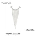 Long Crystal Chain Fringe Brooch in Gold or Silver Tone view 7