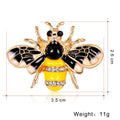 Gold Tone Silver Tone Bee Crystal Ten Designs Metal Brooch Pin view 4