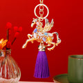 Moonstone Pegasus Keychains with Six Color Tassel Options view 10