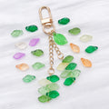 Mini Translucent Glass Leaf Beads in Ten Color Finishes view 4