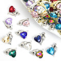 Polished Gold Silver Heart Glass And Alloy Charms in 20 Styles view 1