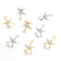 Pearl-Look Gold Silver Star Pearl-look And Alloy Charms in 2 Styles view 3