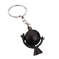 Metal Globe Keychain With Split Ring in Four Color Finishes view 5