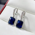 Rectangular Faceted Drop Earrings In Six Jewel-Tone Colors view 9