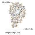 Oversized Crystal Leaf Cluster Brooch in Eight Colorways view 7