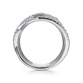 Silver Tone Pave Tendril Multi Band Open Finger Ring view 3