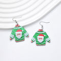 Acrylic Glitter Christmas Sweater Dangle Earrings 4 Styles view 7
