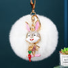 Pink-Rabbit White-Pom