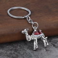 Metal Camel Keychain With Colored Saddle In Gold-Tone Or Silver-Tone view 12