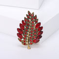 Crystal Leaf Brooch in Six Rich Color Combinations view 11