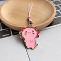 Pink Axolotl Enamel Phone Charms Strap Lanyard 5 Poses view 3