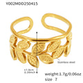 Gold Openwork Geometric Open Rings Nine Style Stack Set view 8