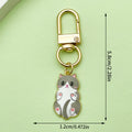 Sitting Cat Charm Keychains With Gold-Tone Swivel Clasps view 6
